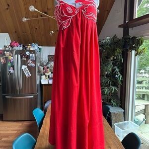 Farm Rio Red Fish Dress, size XL